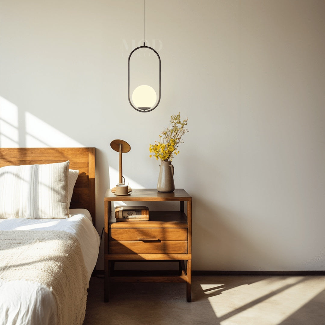 Pendant Light | Oval Frame Globe Design
