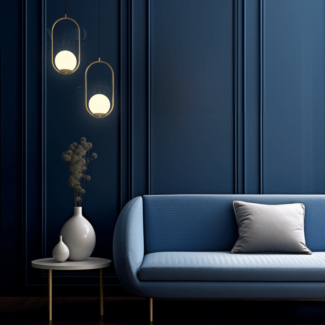 Pendant Light | Oval Frame Globe Design