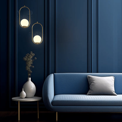 Pendant Light | Oval Frame Globe Design