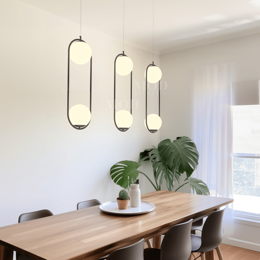 Pendant Light | Oval Frame Globe Design