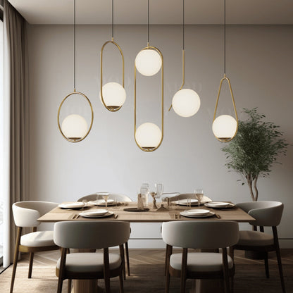 Pendant Light | Oval Frame Globe Design