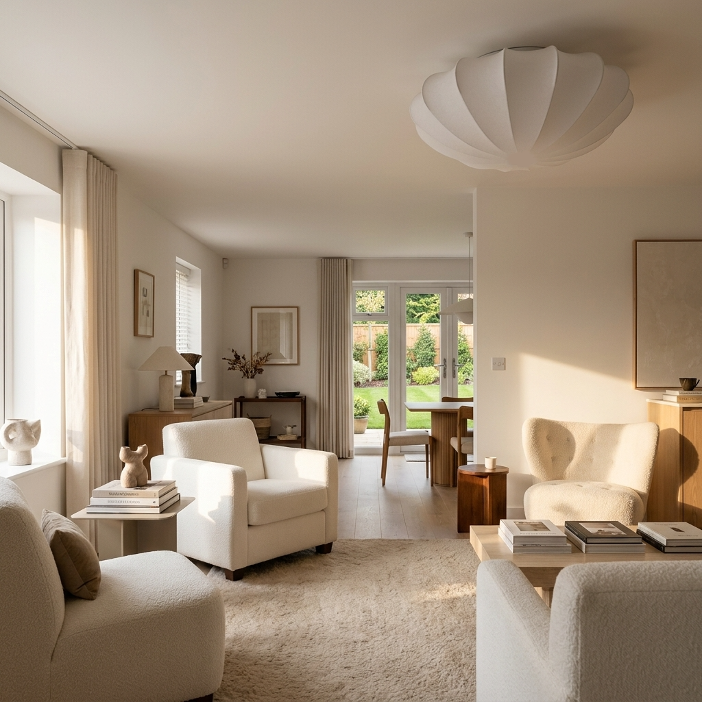 Ceiling Light | Shell Shaped Silk Flush Mount