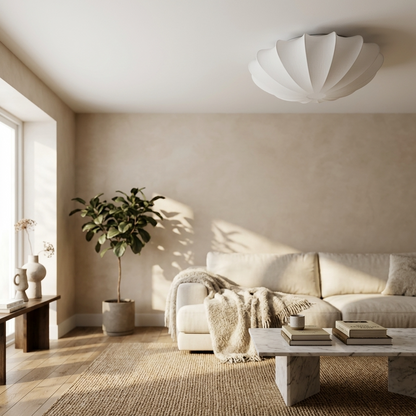 Ceiling Light | Shell Shaped Silk Flush Mount