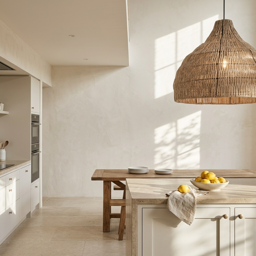 Pendant Light | Woven Wicker Bell Shade