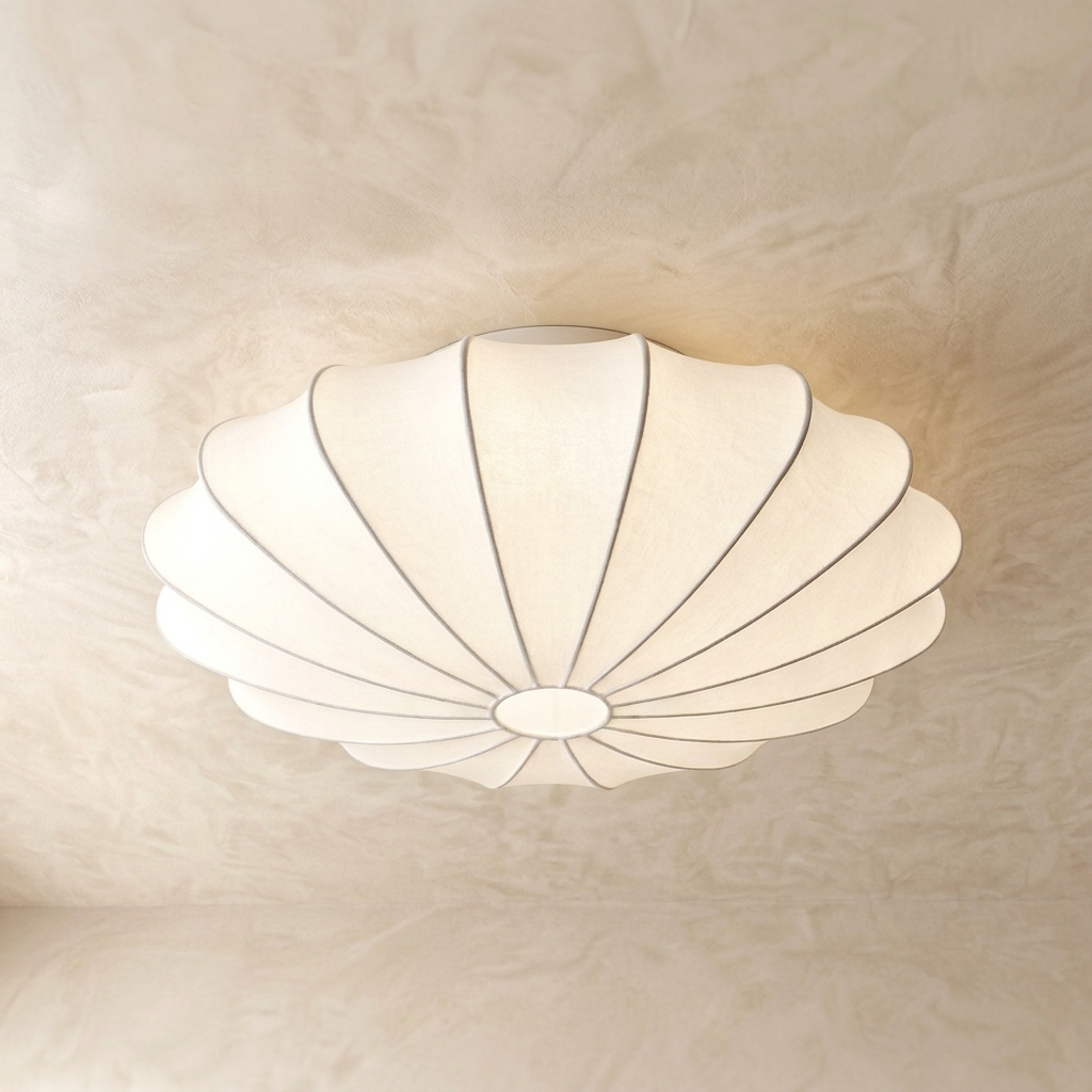 Ceiling Light | Shell Shaped Silk Flush Mount