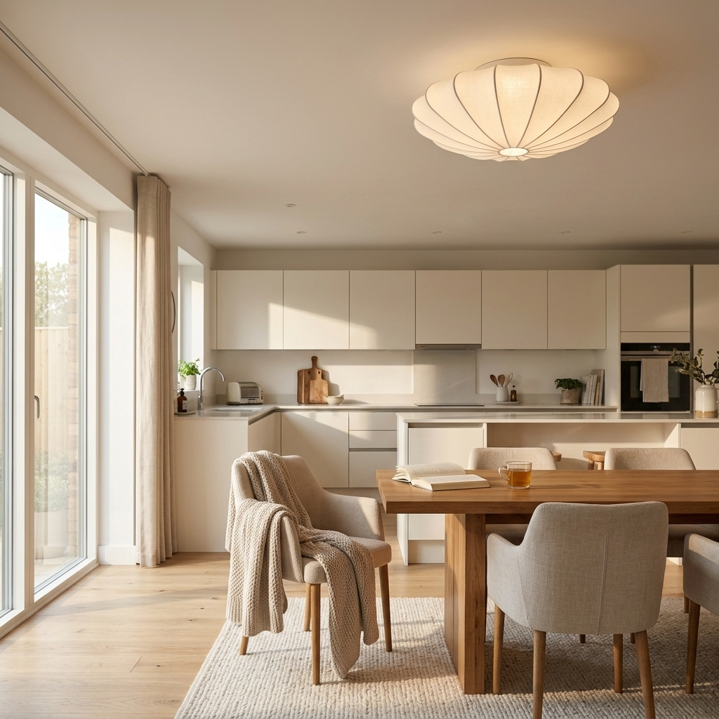 Ceiling Light | Shell Shaped Silk Flush Mount
