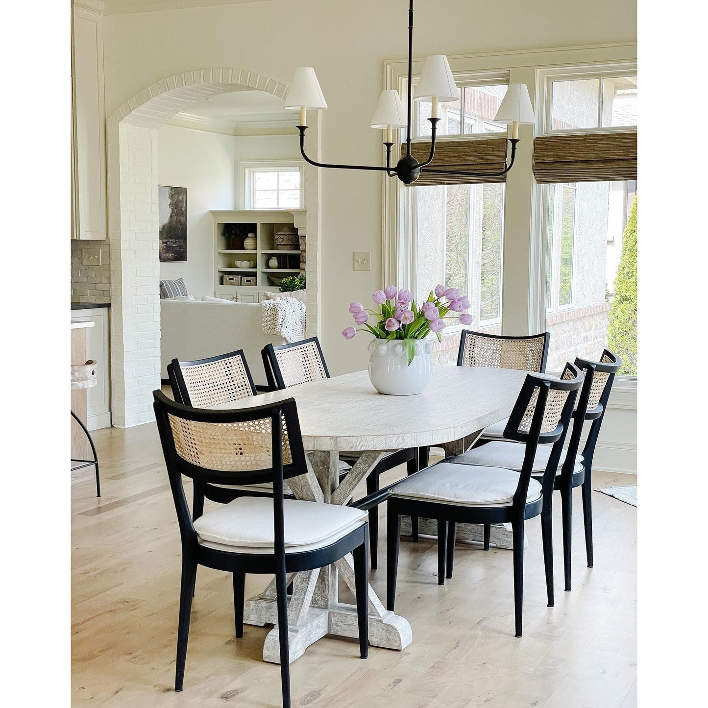 Pendant Light | Vintage Fabric Shade Chandelier