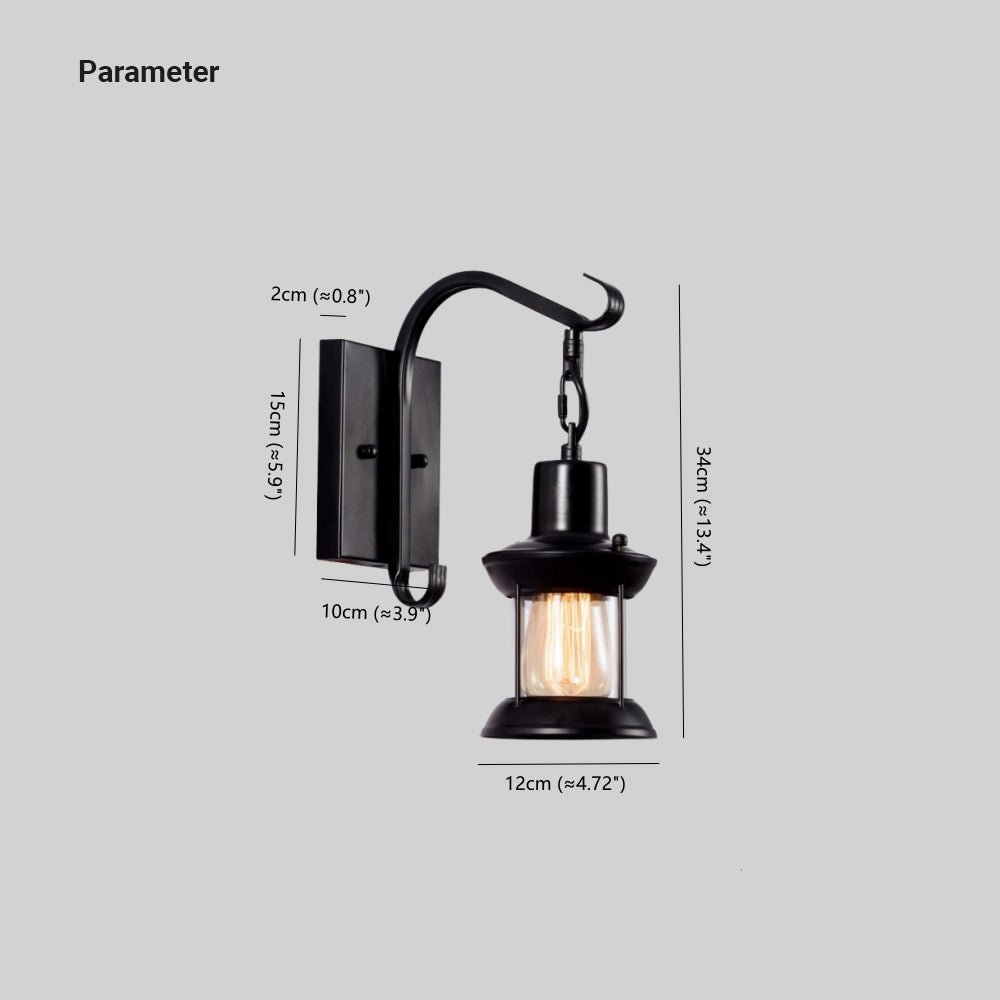 Wall Light | Vintage Bronze Lantern Sconce
