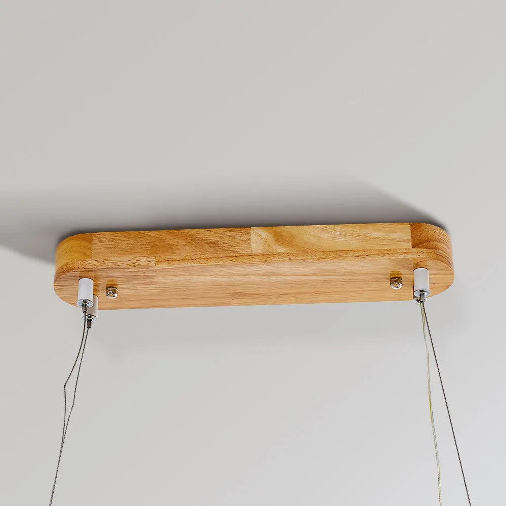 Pendant Light | Oval Wooden LED Bar Design