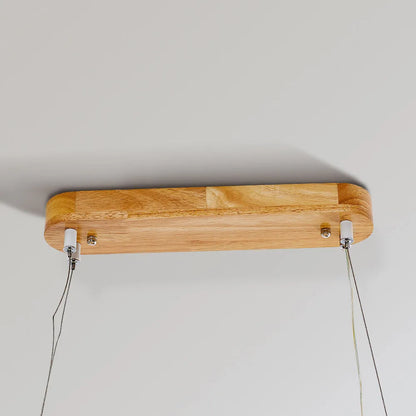 Pendant Light | Oval Wooden LED Bar Design