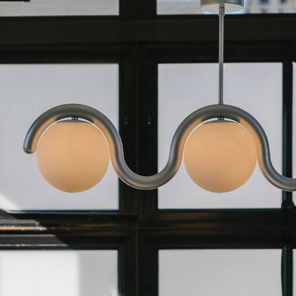 Pendant Light | Wavy Sphere Chandelier Design