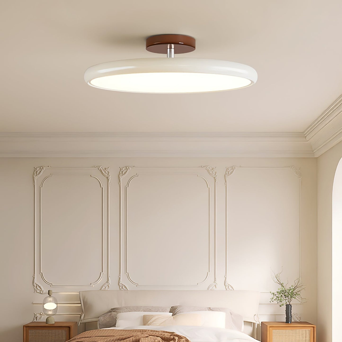 Ceiling Light | Wood Trim Round LED