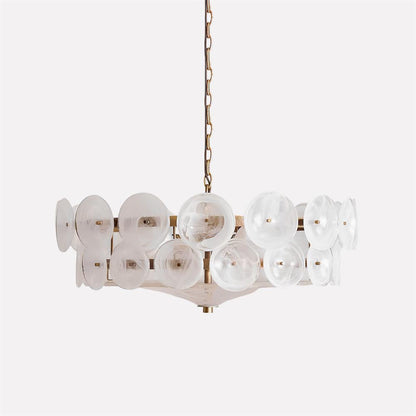Pendant Light | Amber Glass Disc Chandelier