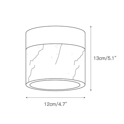 Ceiling Light | Marble Cylinder Spotlight Design