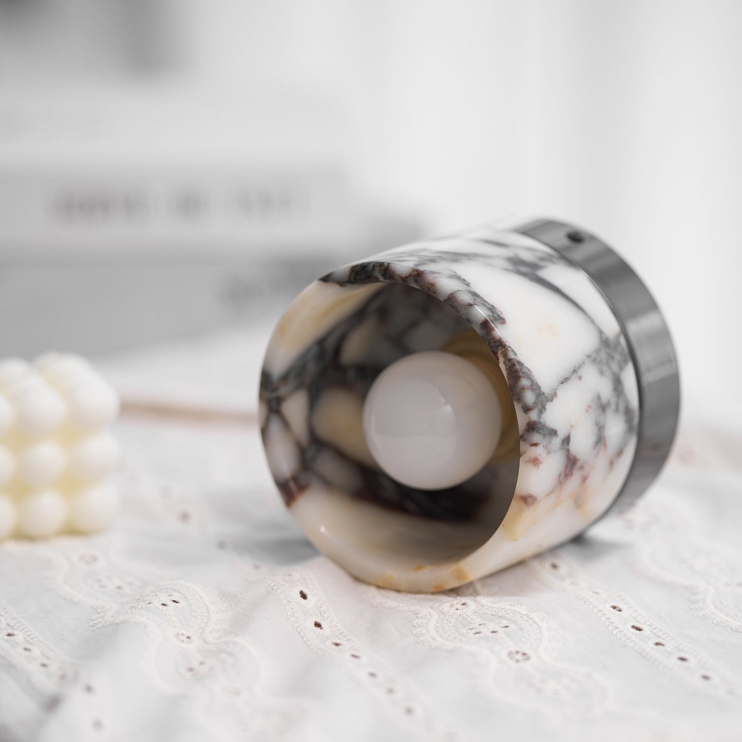 Ceiling Light | Marble Cylinder Spotlight Design