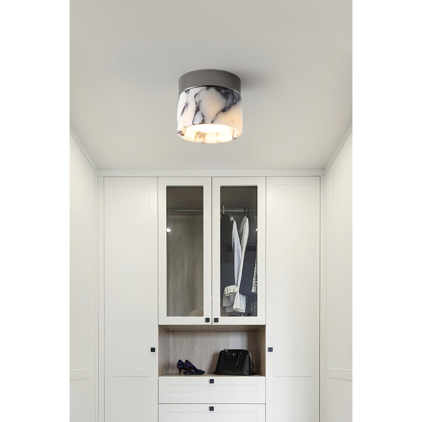 Ceiling Light | Marble Cylinder Spotlight Design