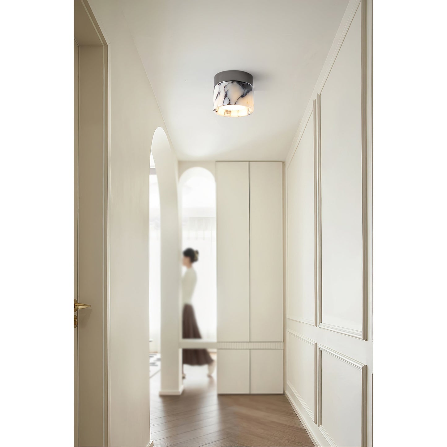 Ceiling Light | Marble Cylinder Spotlight Design