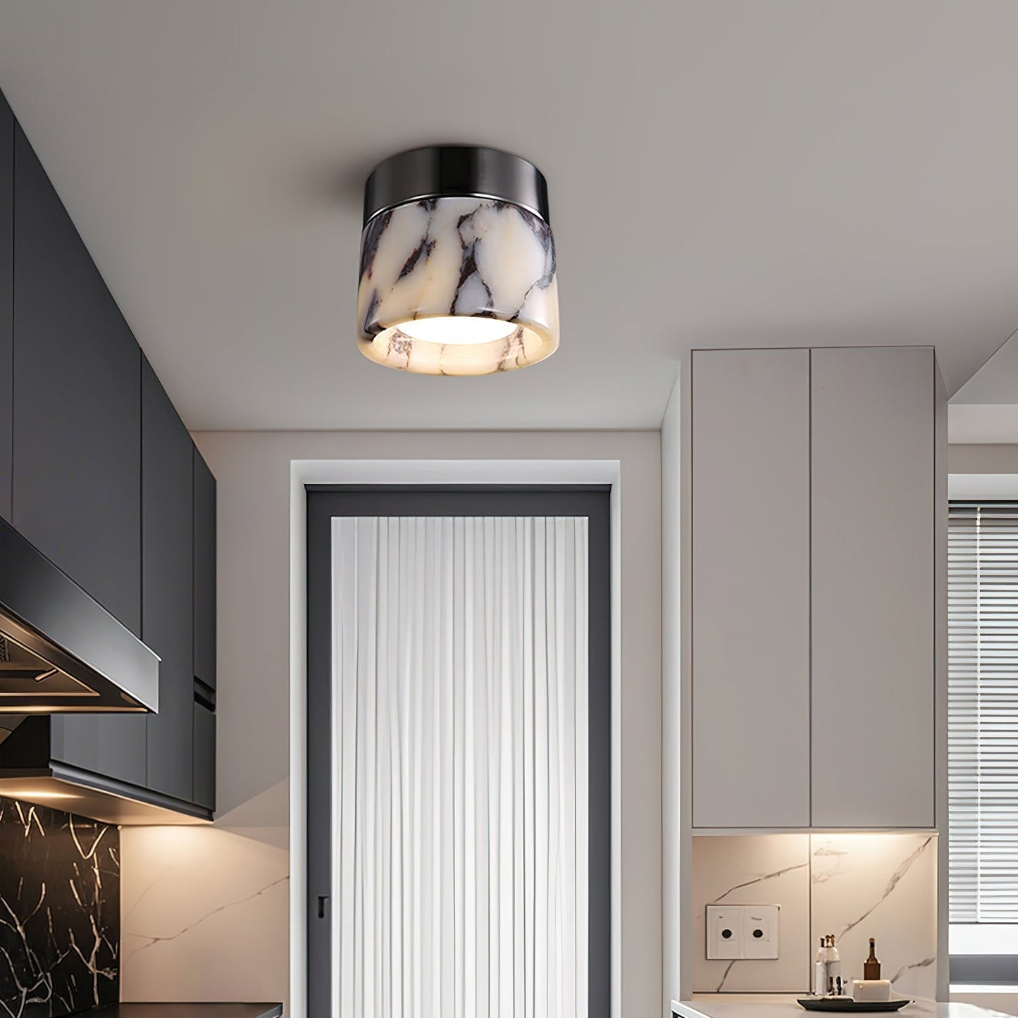 Ceiling Light | Marble Cylinder Spotlight Design