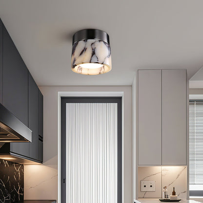Ceiling Light | Marble Cylinder Spotlight Design