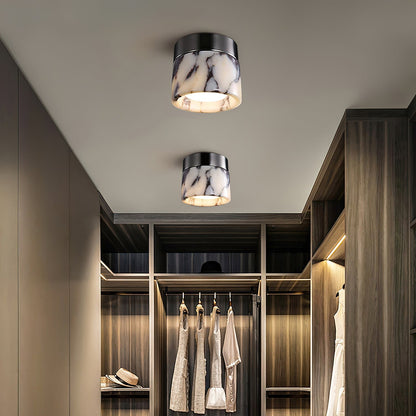 Ceiling Light | Marble Cylinder Spotlight Design