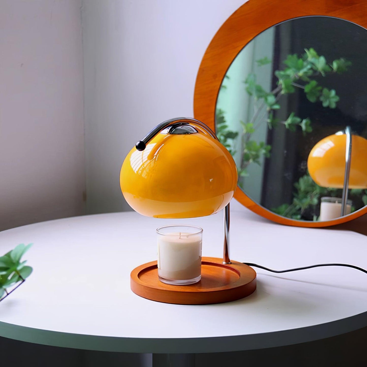 Table Light | Candle Warmer Glass Dome Design