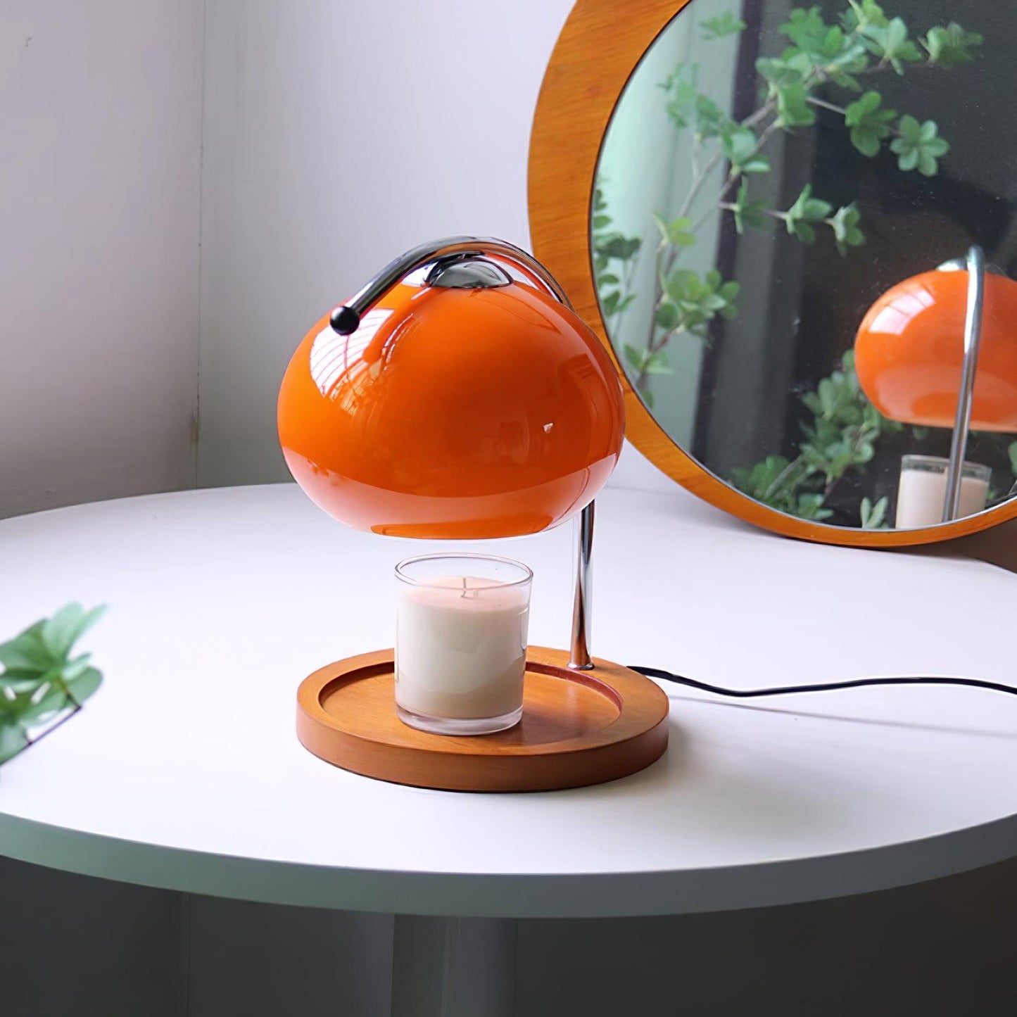 Table Light | Candle Warmer Glass Dome Design