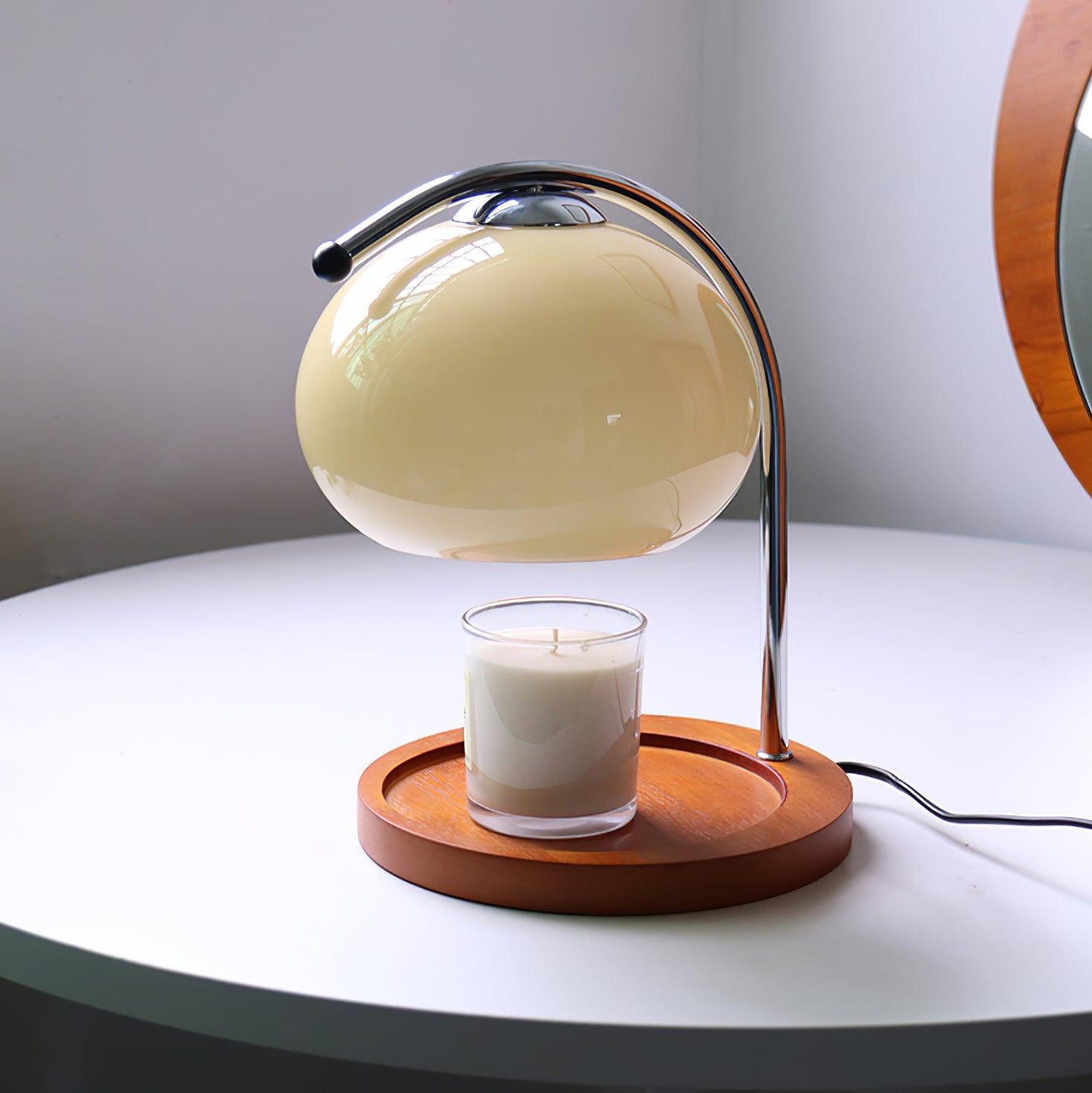 Table Light | Candle Warmer Glass Dome Design