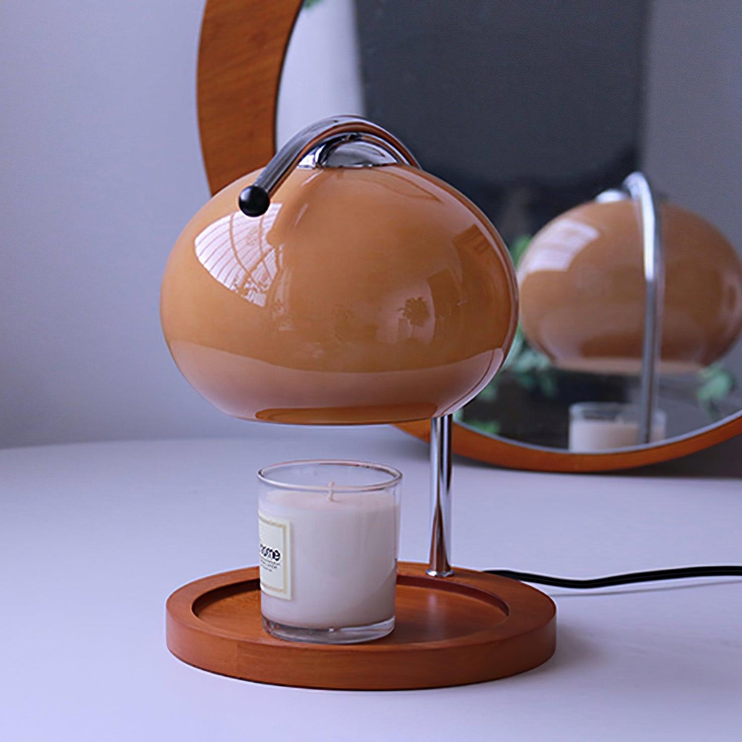 Table Light | Candle Warmer Glass Dome Design