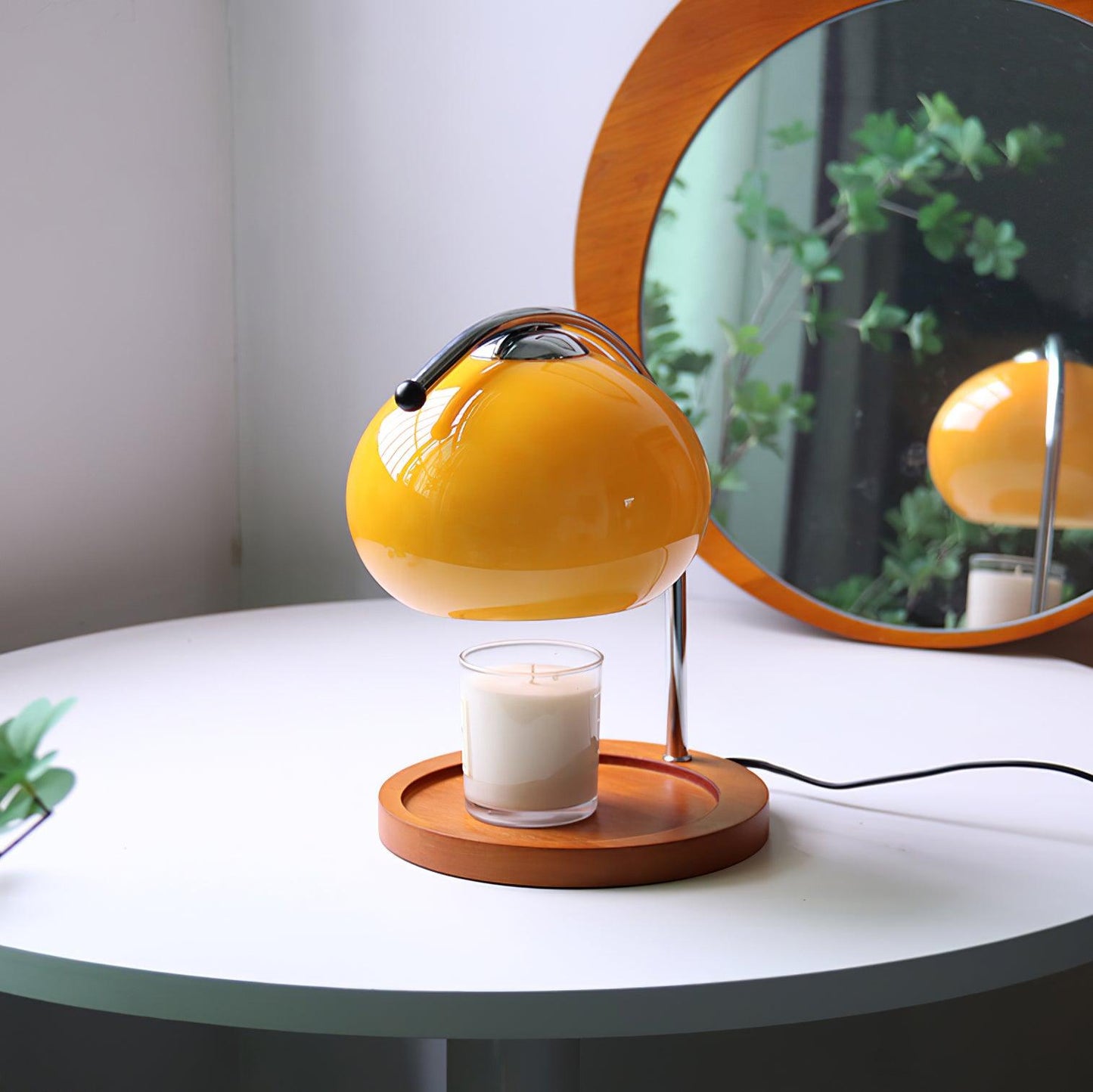 Table Light | Candle Warmer Glass Dome Design