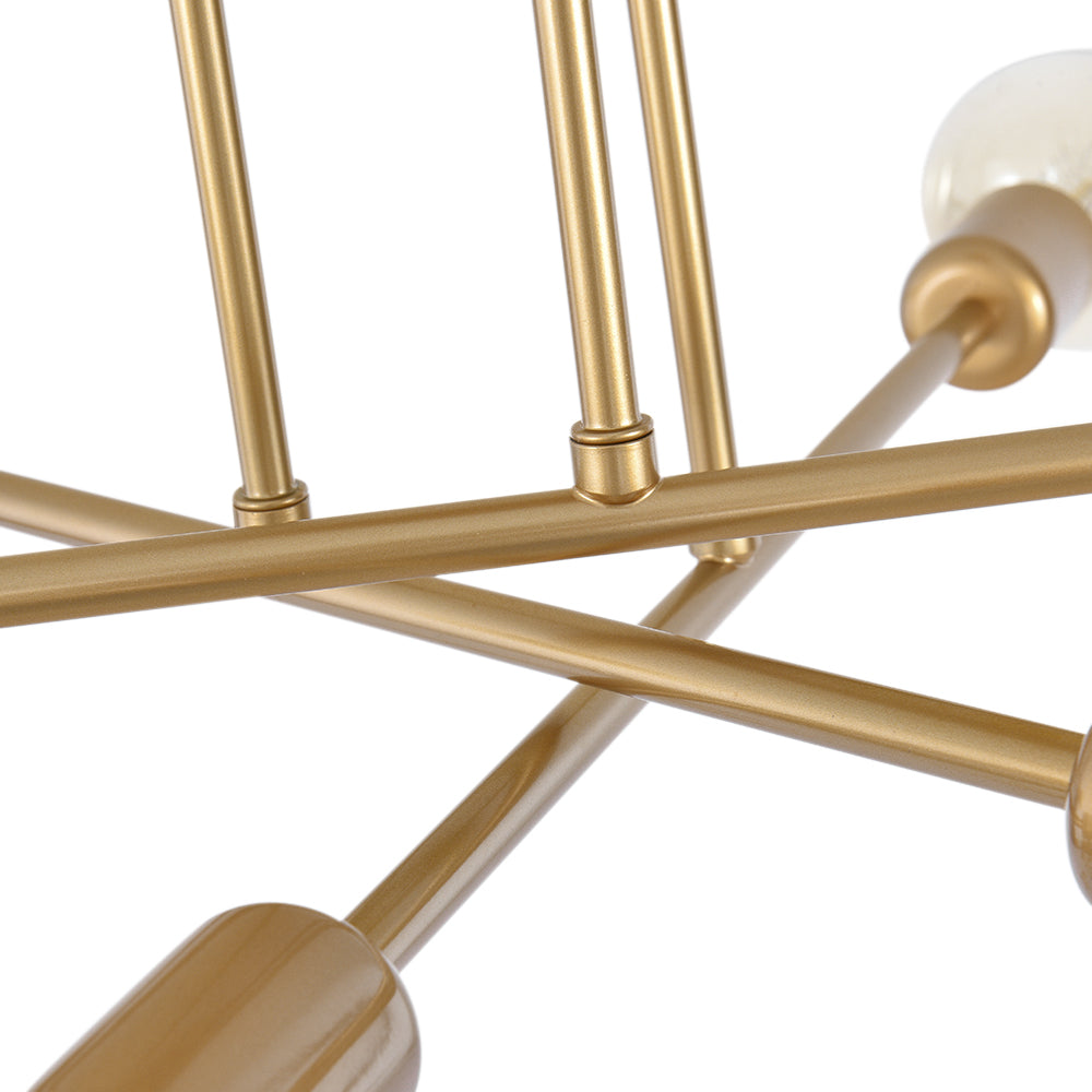 Ceiling Light | Sputnik Brass Semi Flush Design