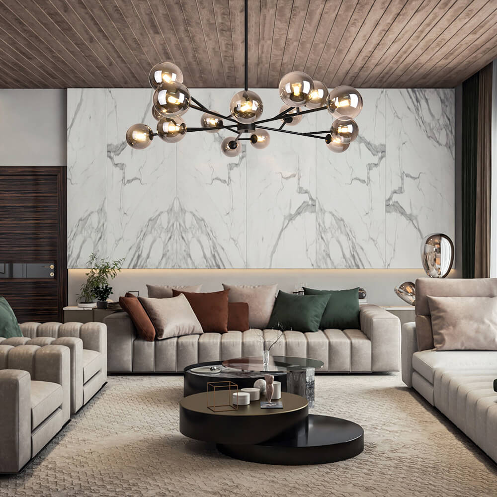 Pendant Light | Branching Glass Globe Chandelier