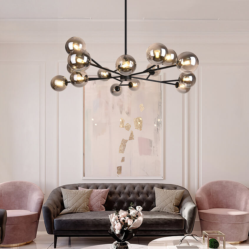 Pendant Light | Branching Glass Globe Chandelier
