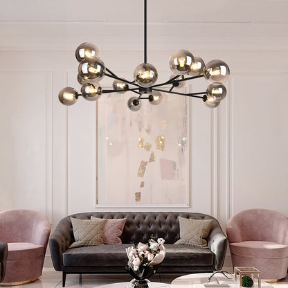 Pendant Light | Branching Glass Globe Chandelier