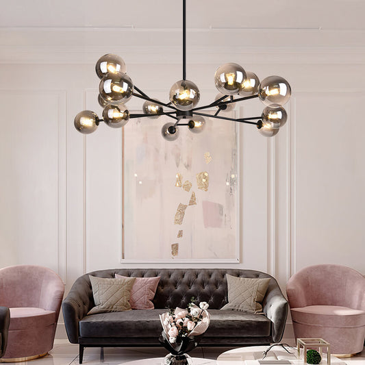 Pendant Light | Branching Glass Globe Chandelier