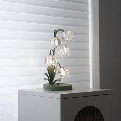Table Light | Crystal Flower Bud Design