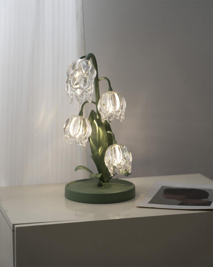 Table Light | Crystal Flower Bud Design