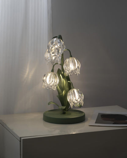 Table Light | Crystal Flower Bud Design