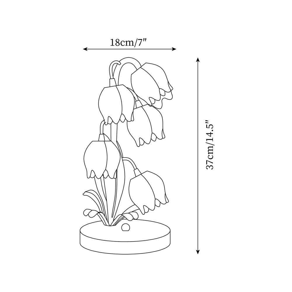Table Light | Crystal Flower Bud Design