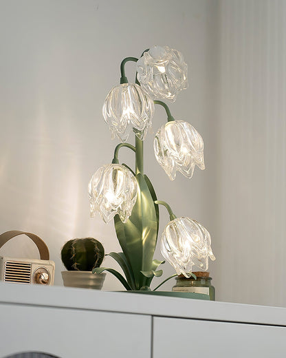 Table Light | Crystal Flower Bud Design