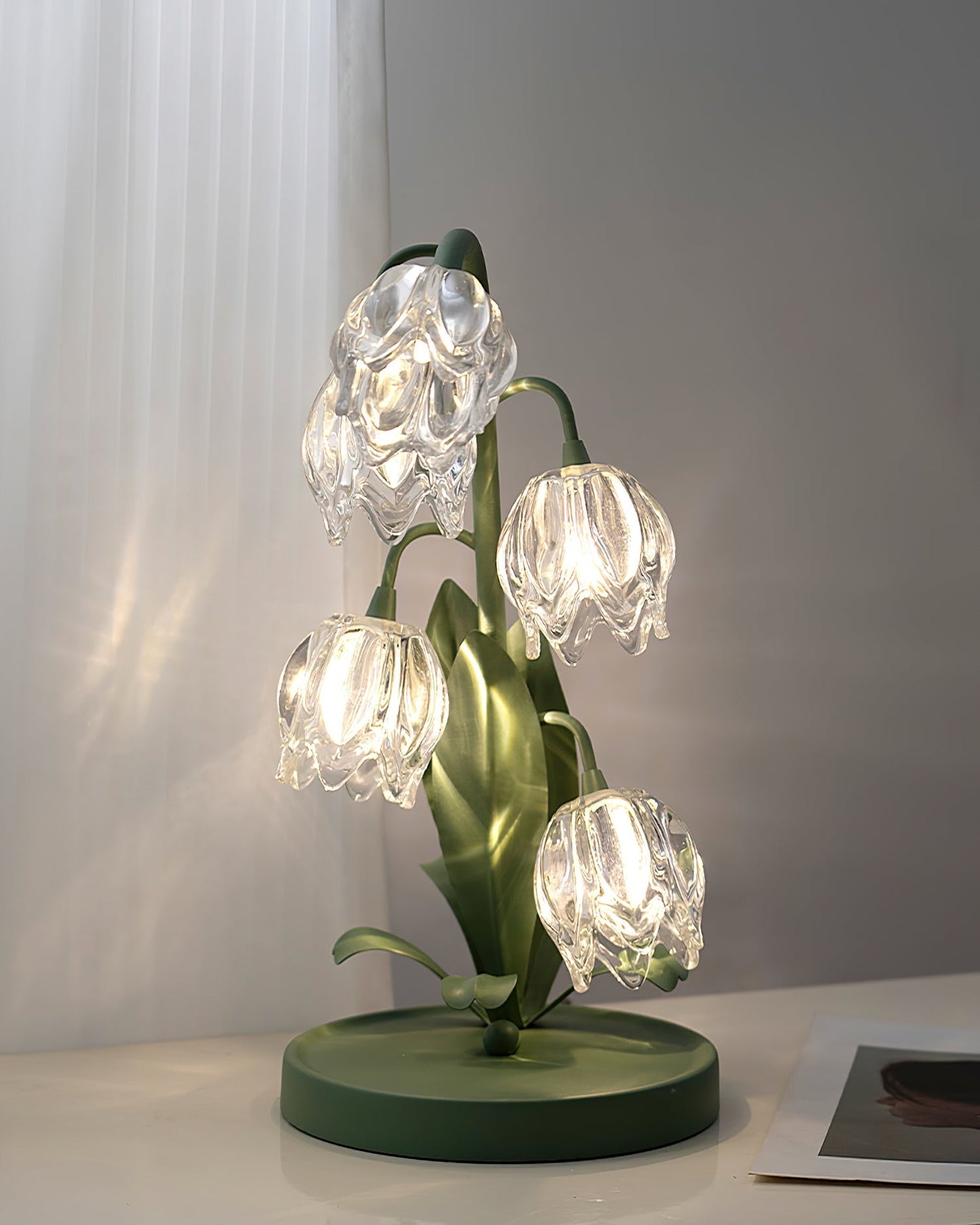 Table Light | Crystal Flower Bud Design