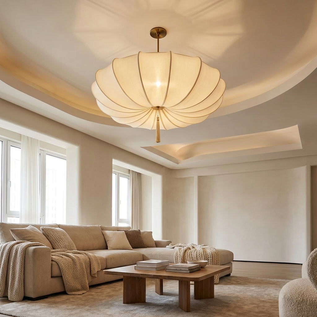 Pendant Light | Umbrella Fabric Shade Design