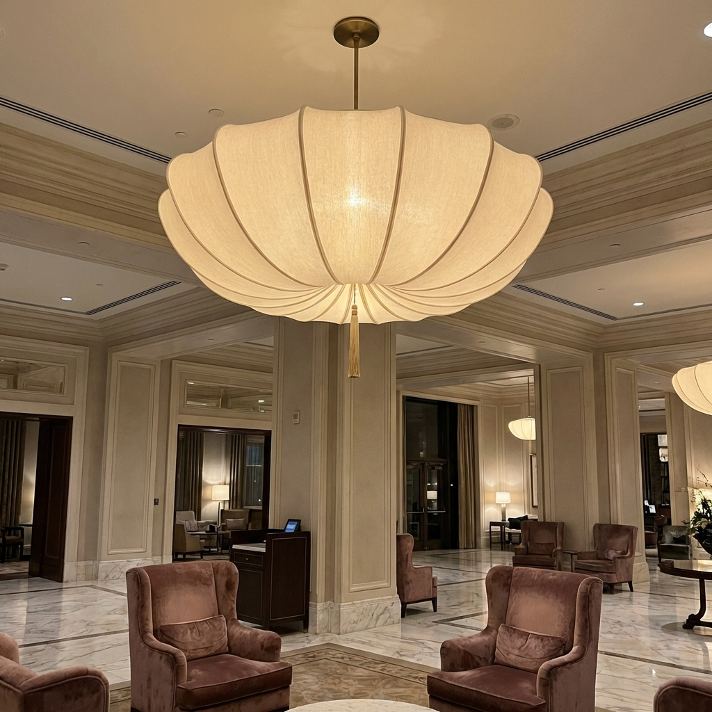 Pendant Light | Umbrella Fabric Shade Design