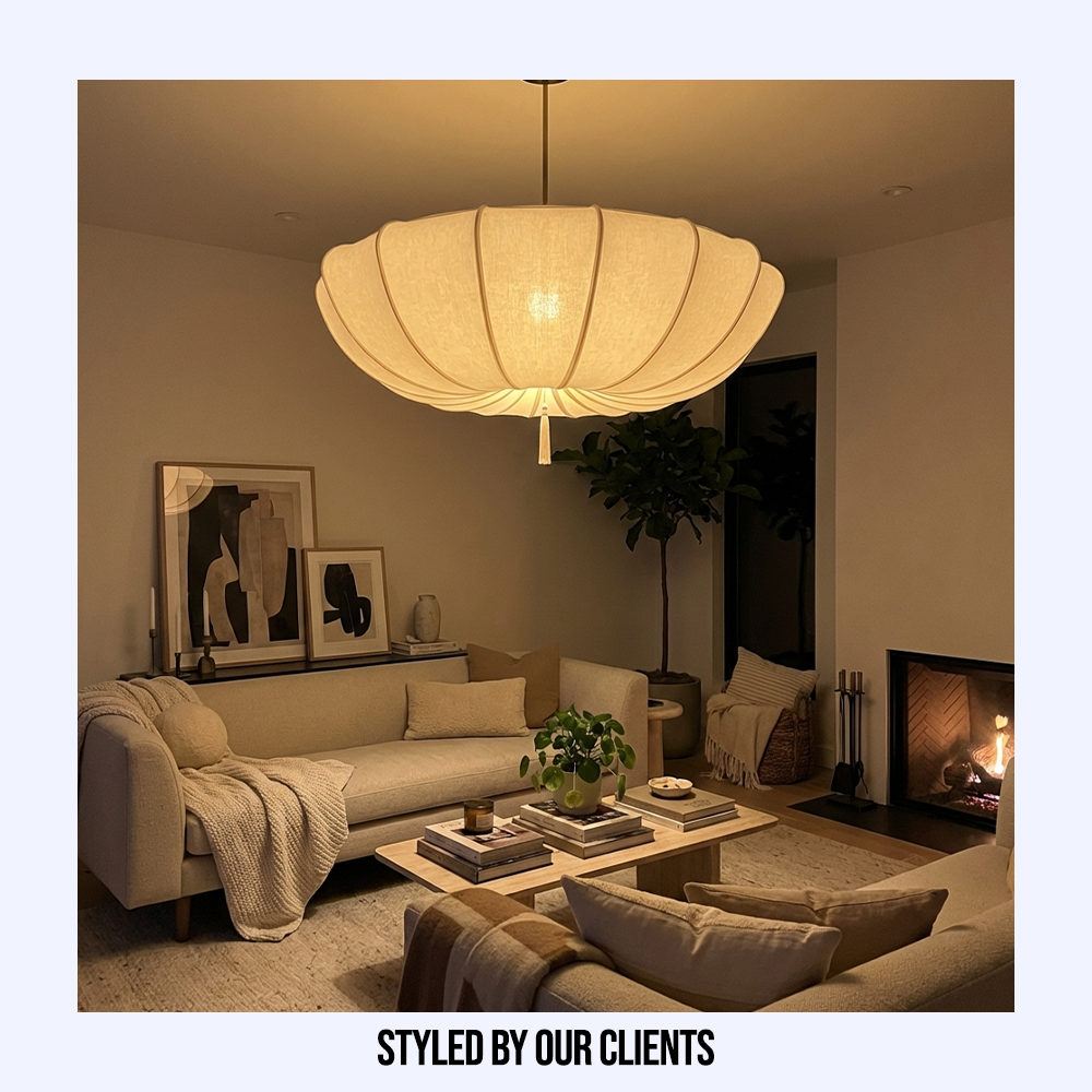 Pendant Light | Umbrella Fabric Shade Design