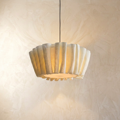 Pendant Light | Woven Fabric Tiered Design