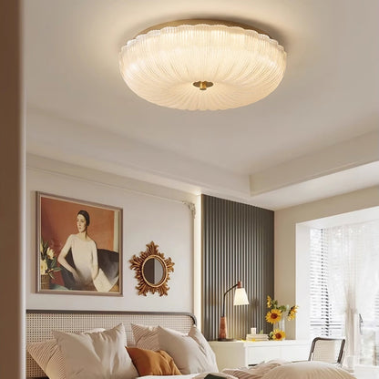Ceiling Light | Ripple Glass Flush Mount