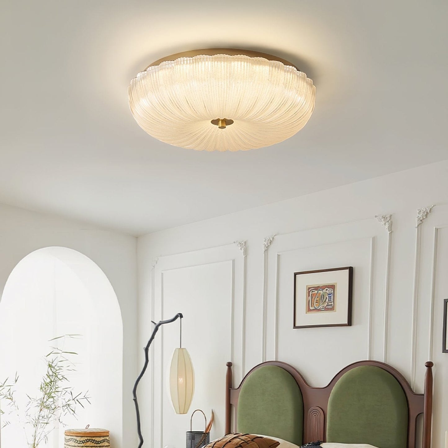 Ceiling Light | Ripple Glass Flush Mount