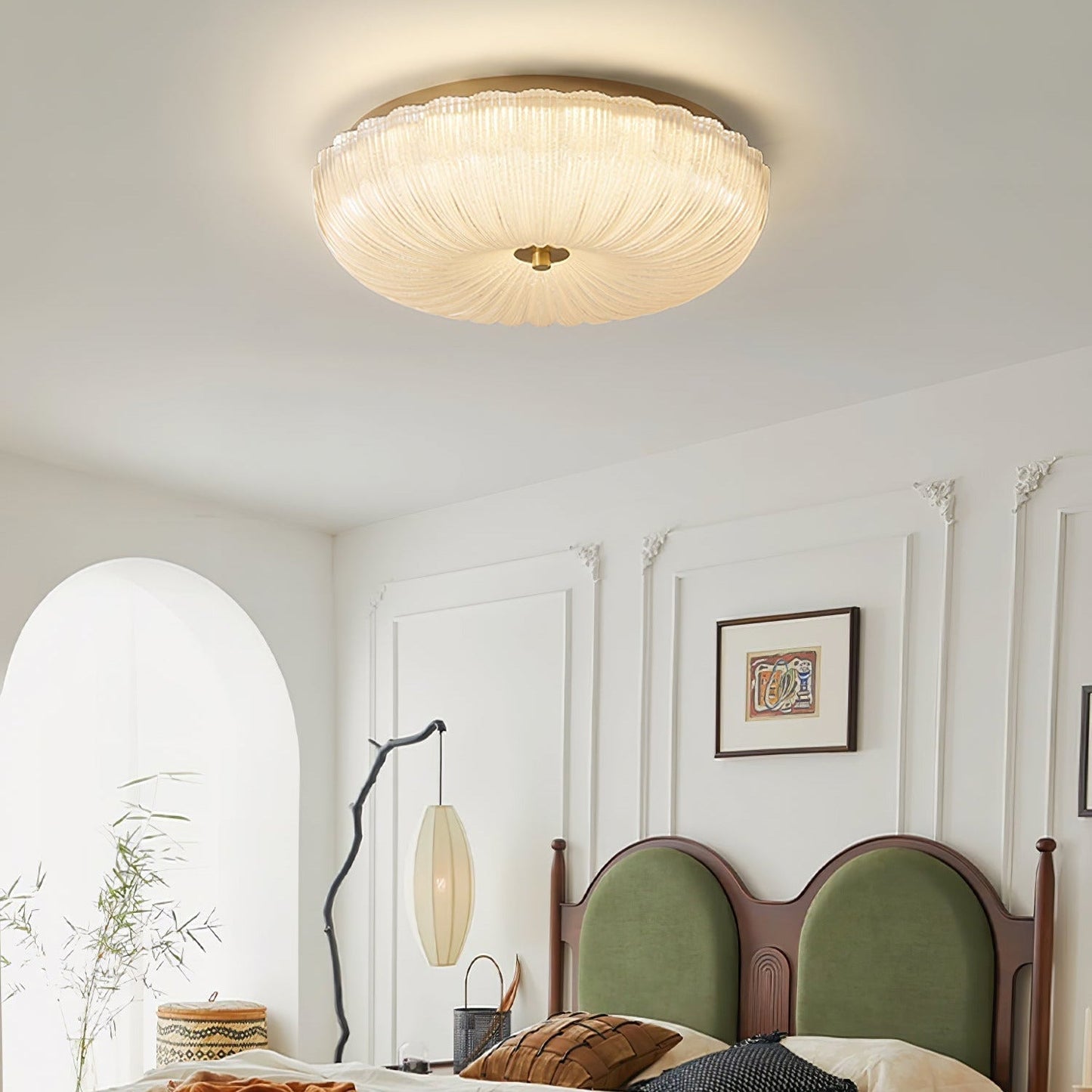 Ceiling Light | Ripple Glass Flush Mount