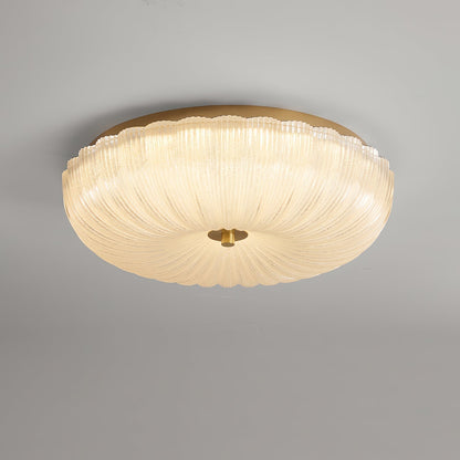 Ceiling Light | Ripple Glass Flush Mount