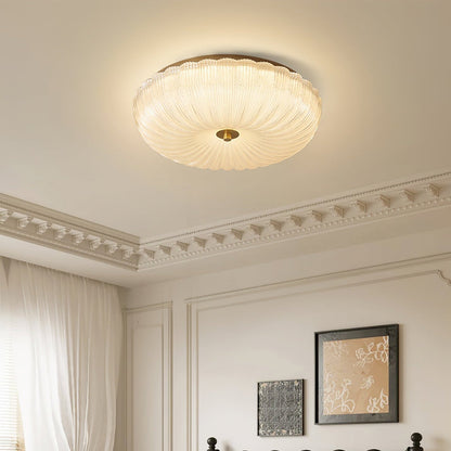Ceiling Light | Ripple Glass Flush Mount