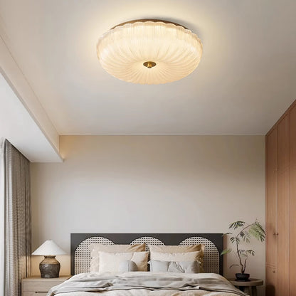 Ceiling Light | Ripple Glass Flush Mount
